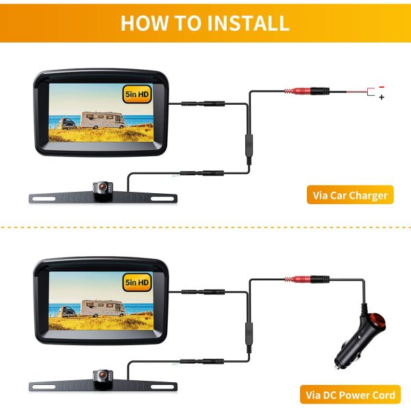 5" Monitor with 1080P Backup Camera for Truck - Hình ảnh 4