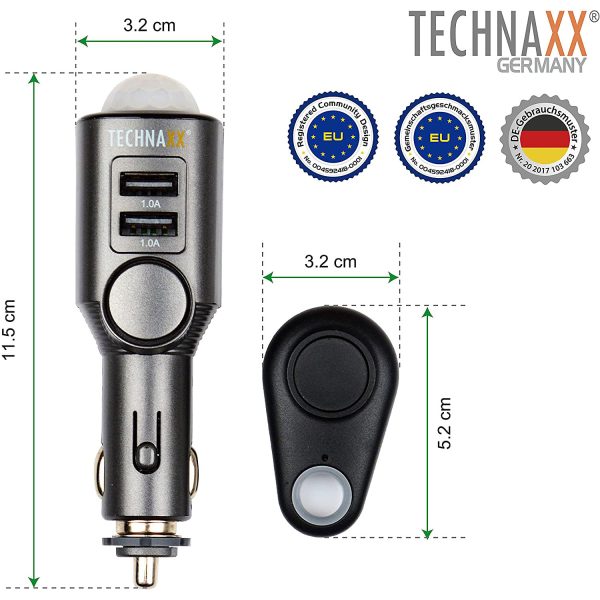 Technaxx car Alarm with Charging Function TX-100 - Hình ảnh 4