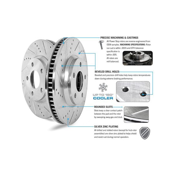 Power Stop® - Evolution Drilled and Slotted - Hình ảnh 4