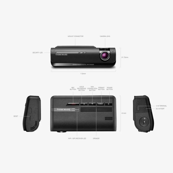 Thinkware F770 Dash Cam Dual Channel Wifi GPS 16GB - Hình ảnh 3