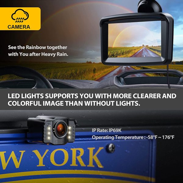 5" Monitor with 1080P Backup Camera for Truck - Hình ảnh 3