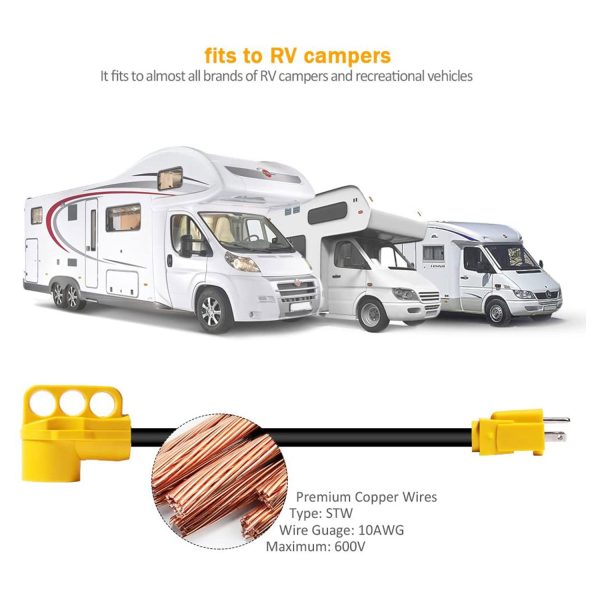 SnowyFox RV 15Amp to 50Amp Adapter - 15Male - Hình ảnh 4